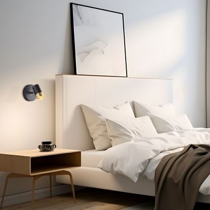 Brilliant - LED väggspot VIGOLO 1xGU10/5W/230V svart/guld