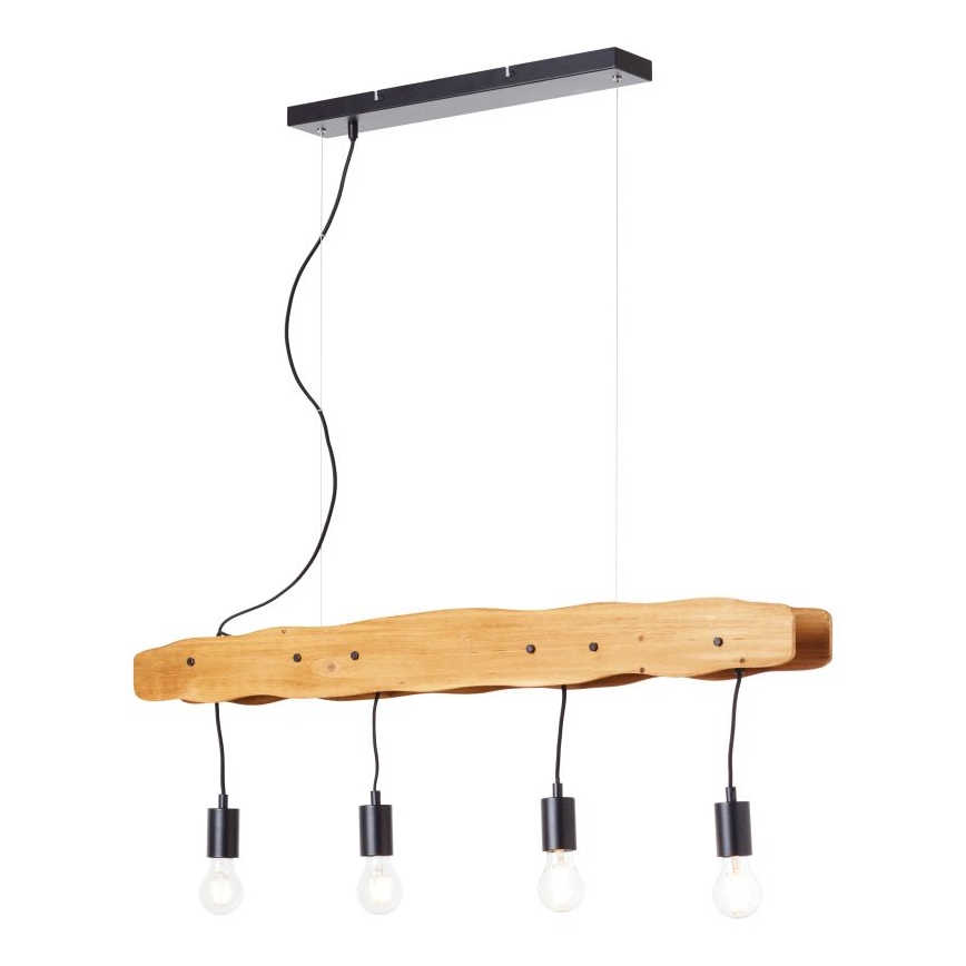 Brilliant - Ljuskrona med textilsladd BAKER 4xE27/40W/230V