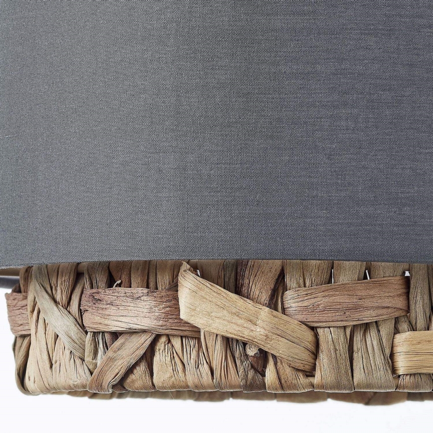 Brilliant - Ljuskrona med textilsladd WATERLILLY 3xE27/60W/230V grå