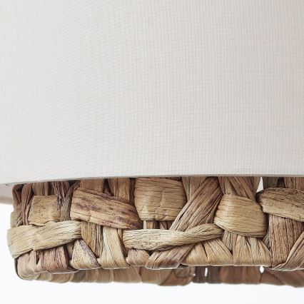 Brilliant - Ljuskrona med textilsladd WATERLILLY 3xE27/60W/230V grädde