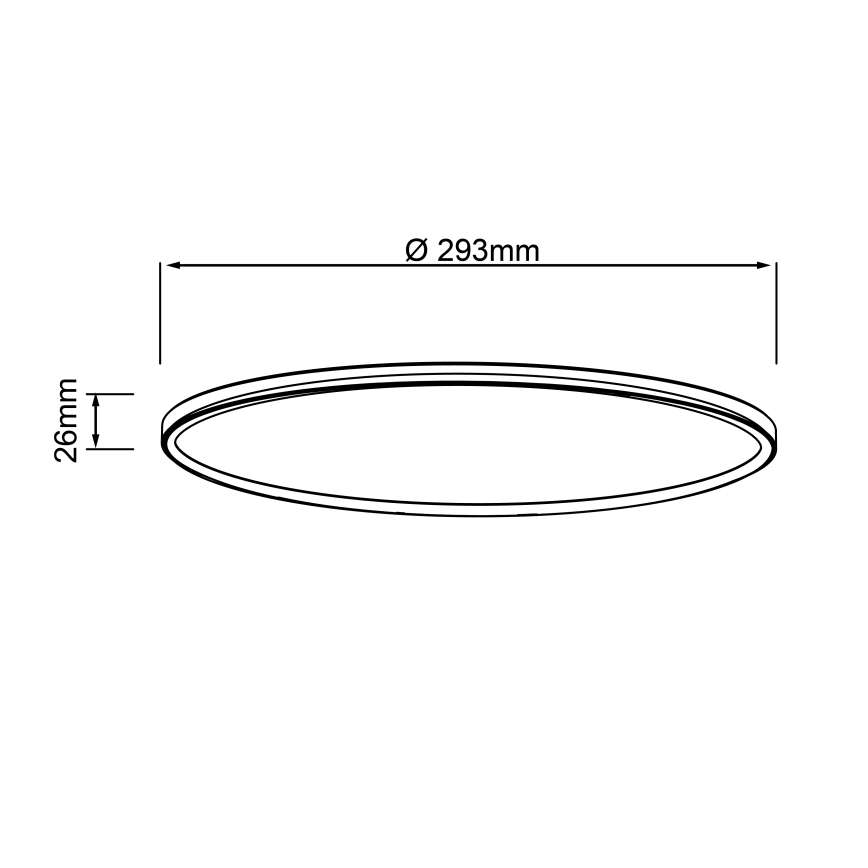 Brilliant - MILTON LED-taklampa 18 W 230 V Ø 29,3 cm svart