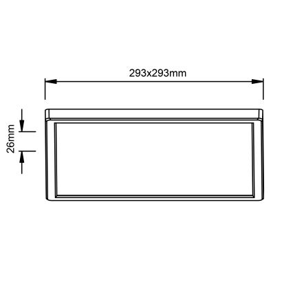 Brilliant - MILTON LED-taklampa 18W/230V 29,3x29,3 cm vit
