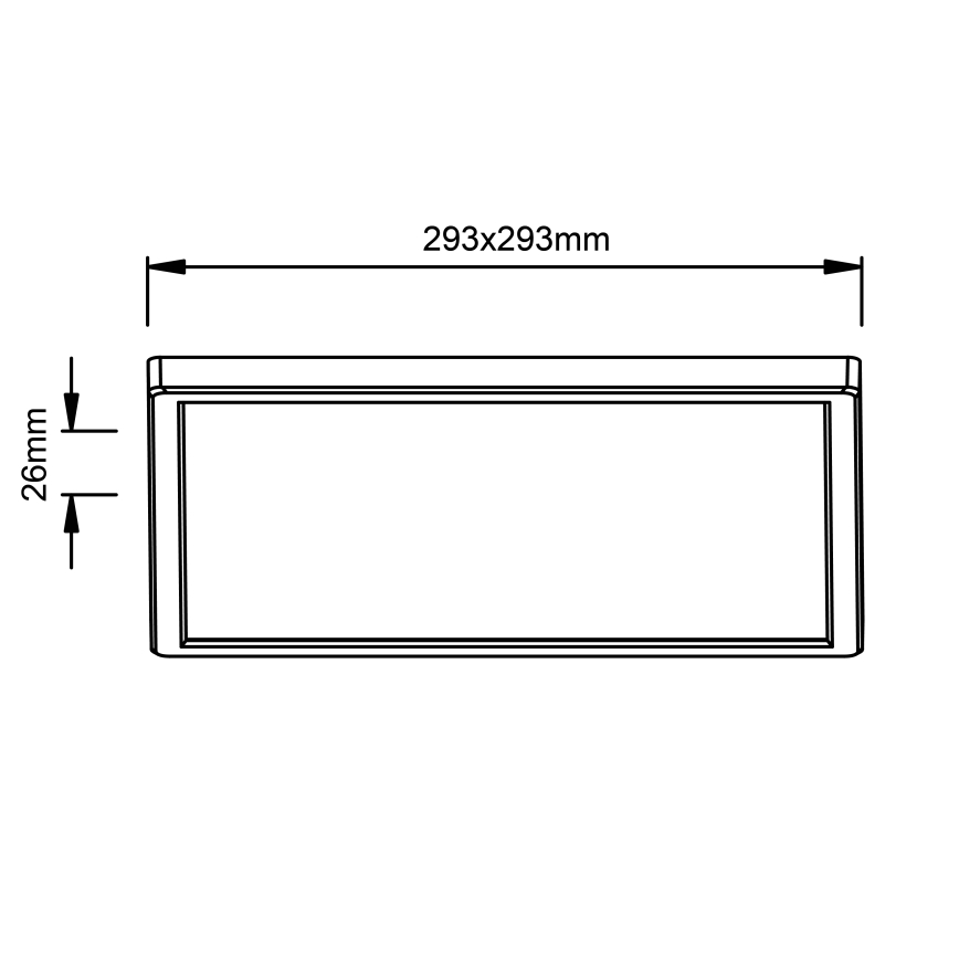 Brilliant - MILTON LED-taklampa 18W/230V 29,3x29,3 cm vit