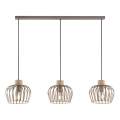 Brilliant - NORDIC CAGE pendellampa med vajer 3xE27/20W/230V beige