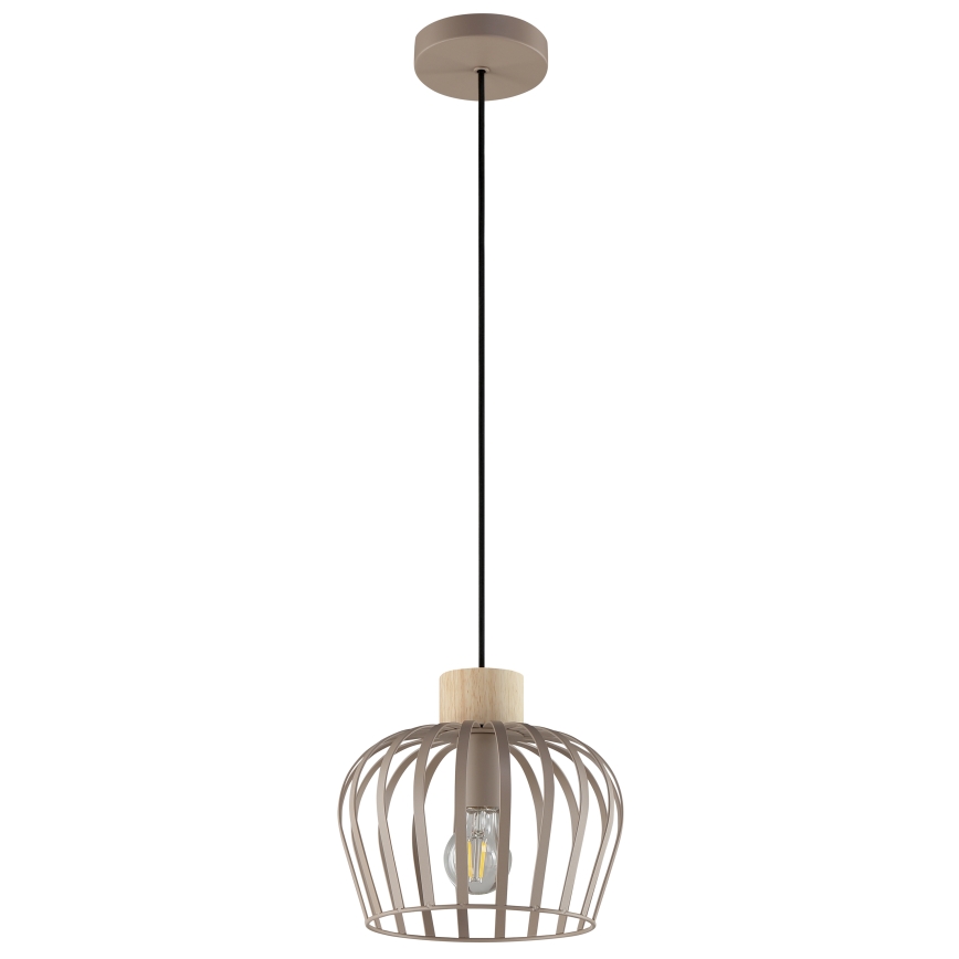 Brilliant - Pendel NORDIC CAGE 1xE27/20W/230V Ø 25 cm beige