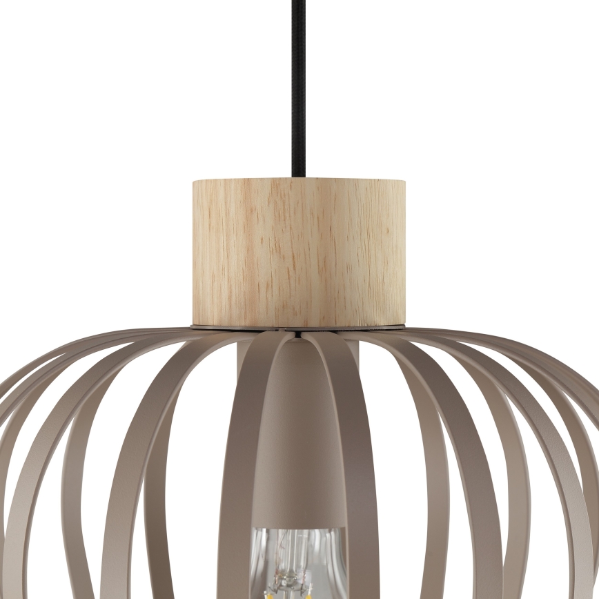 Brilliant - Pendel NORDIC CAGE 1xE27/20W/230V Ø 25 cm beige