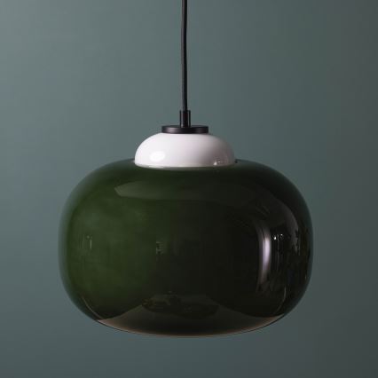 Brilliant - Pendellampa BLOP på vajer 1xE27/60W/230V grön