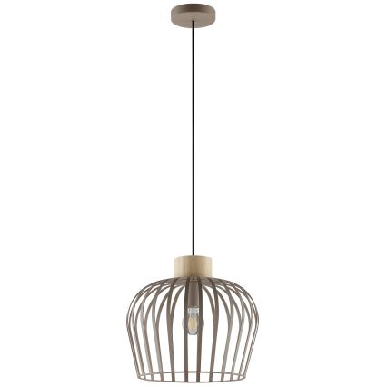 Brilliant - Pendellampa med sladd NORDIC CAGE 1xE27/20W/230V Ø 35 cm beige