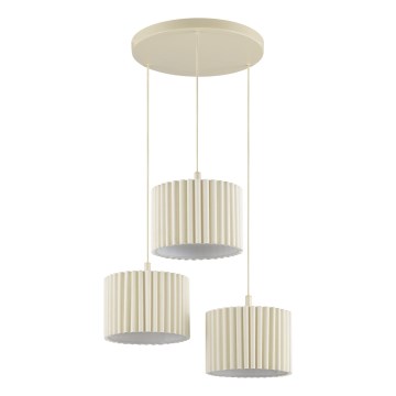 Brilliant - Pendellampa VELIN 3xE27/20W/230V Ø 61 cm krämvit