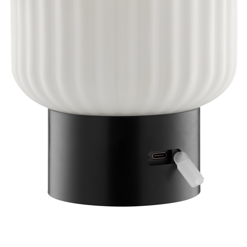 Brilliant - LED RGBW dimbar, uppladdningsbar, beröringsstyrd utomhusbordslampa SARASTRO LED/3W/5V 2700K 1800 mAh IP44 vit