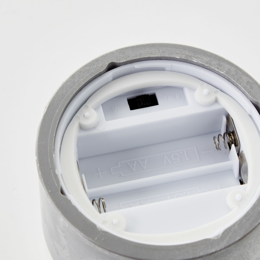 Brilliant - Set med 3 LED-ljus BOUGIE LED/2xAA IP44 grå/vit