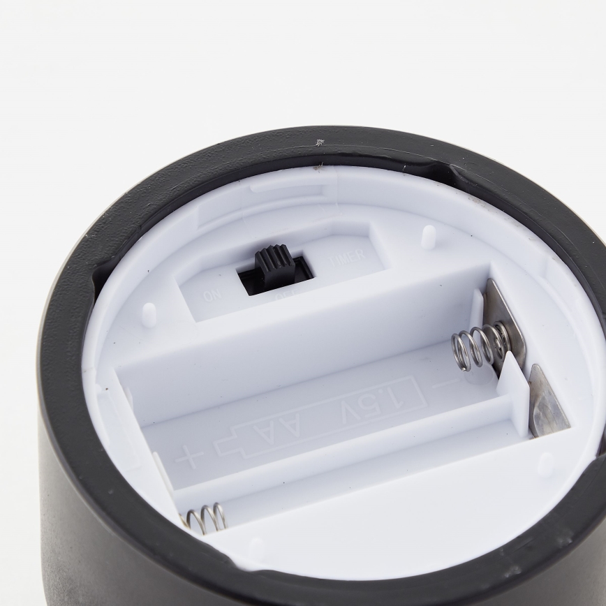 Brilliant - Set med 3 LED-ljus BOUGIE LED/2xAA IP44 svart/rökfärgad