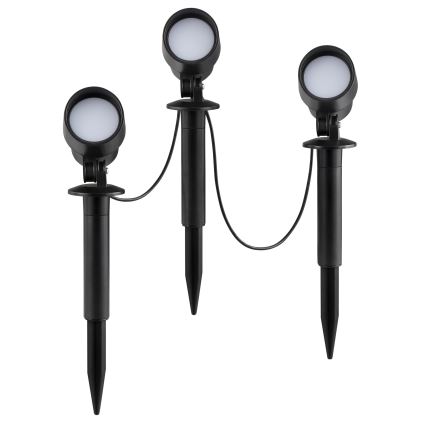 Brilliant - Set om 3 LED-utomhuslampor KAMARA LED/8,5W/230V IP44 svart