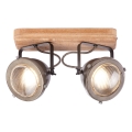 Brilliant - Spotarmatur CARMEN WOOD 2xGU10/5W/230V eukalyptus