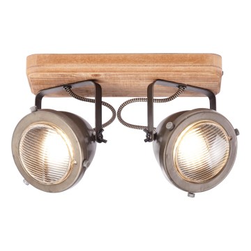 Brilliant - Spotarmatur CARMEN WOOD 2xGU10/5W/230V eukalyptus