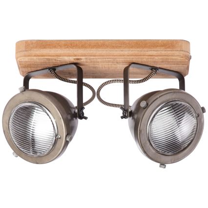 Brilliant - Spotarmatur CARMEN WOOD 2xGU10/5W/230V eukalyptus