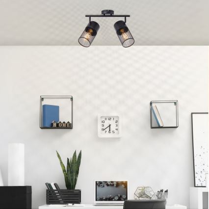 Brilliant - Spotarmatur KAMOLO 2xE27/40W/230V svart