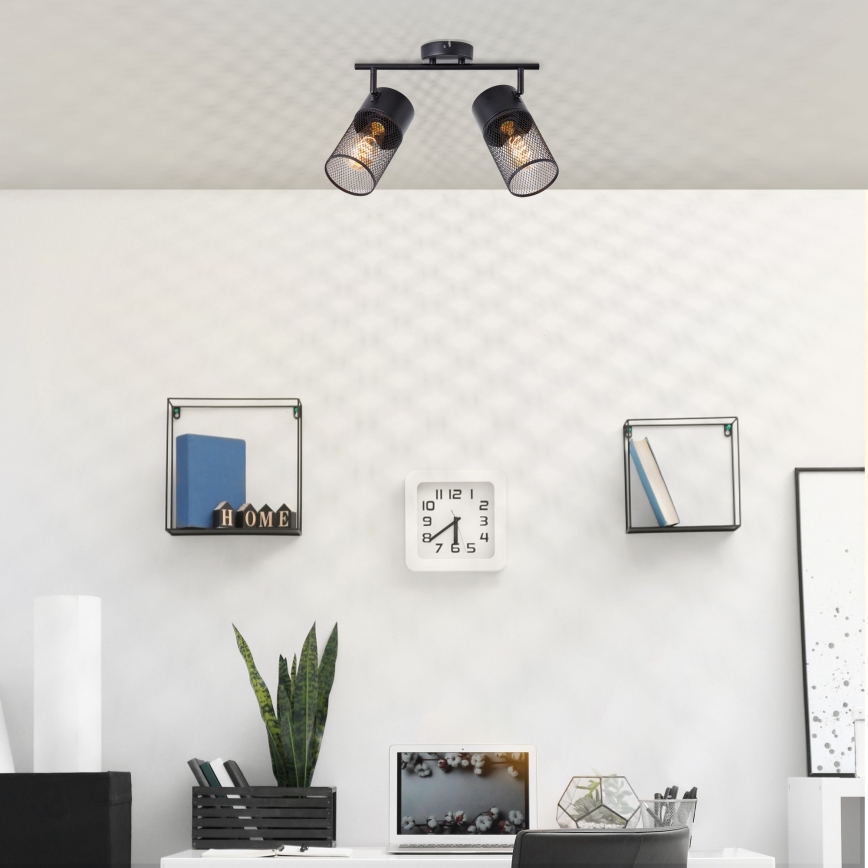 Brilliant - Spotarmatur KAMOLO 2xE27/40W/230V svart