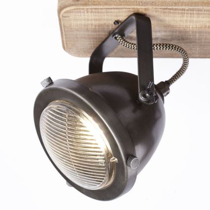 Brilliant - Spotlampa CARMEN WOOD 3xGU10/5W/230V brun