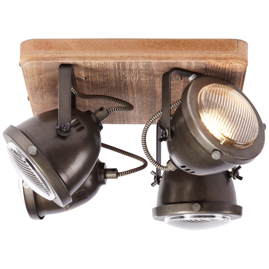 Brilliant - Spotlampa CARMEN WOOD 4xGU10/5W/230V eukalyptus
