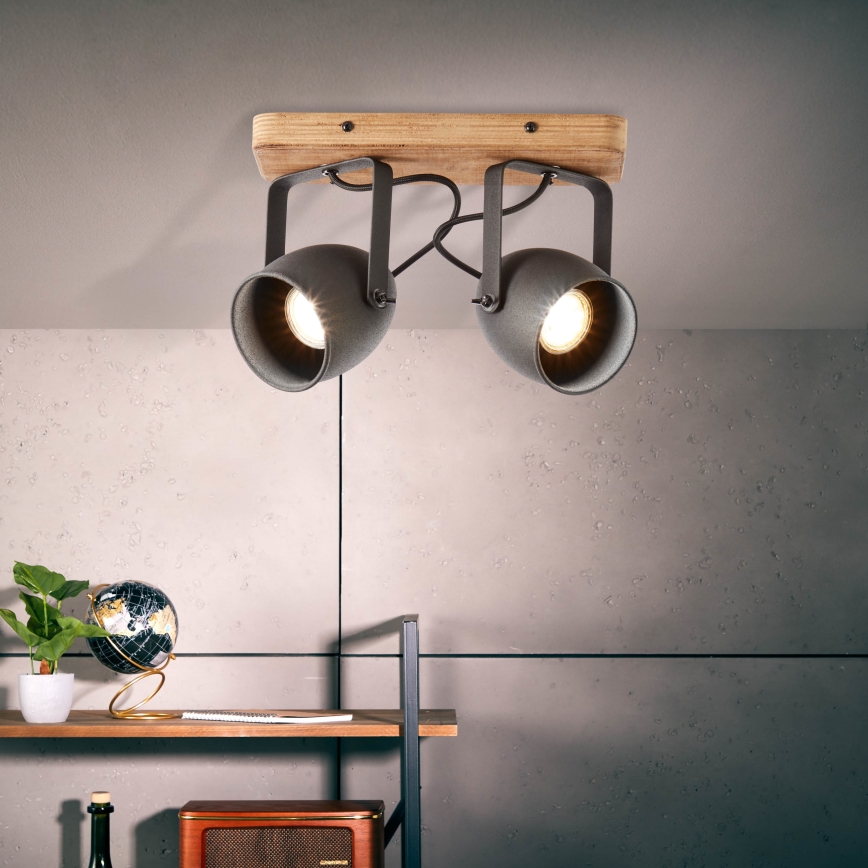 Brilliant - Spotlampa CROWTON 2xGU10/6W/230V furu