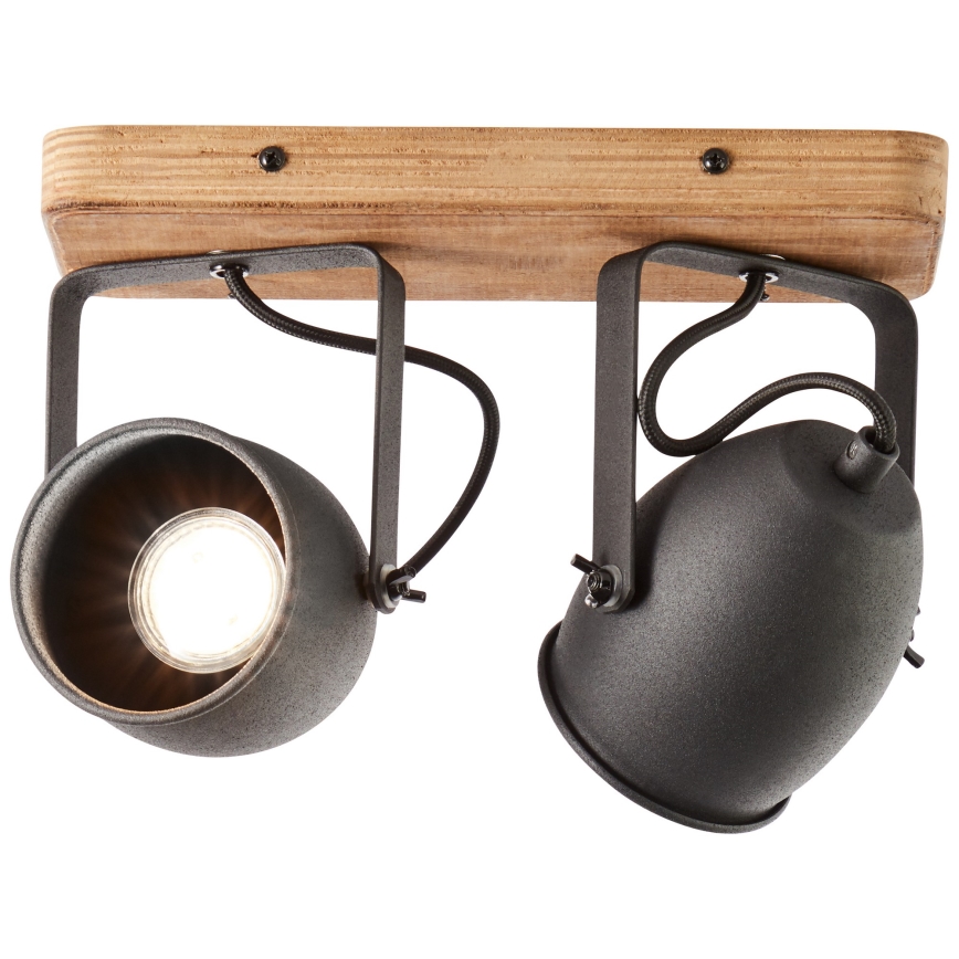 Brilliant - Spotlampa CROWTON 2xGU10/6W/230V furu