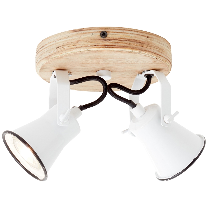 Brilliant - Spotlampa SEED 2xGU10/5W/230V vit/beige