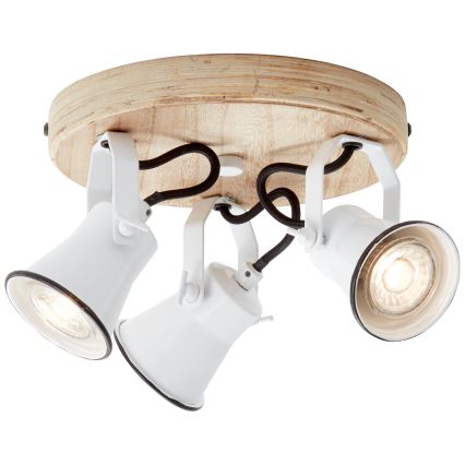 Brilliant - Spotlampa SEED 3xGU10/5W/230V vit/beige