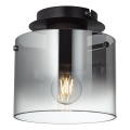 Brilliant - Taklampa BETH 1xE27/60W/230V Ø 20 cm svart/rökfärgad
