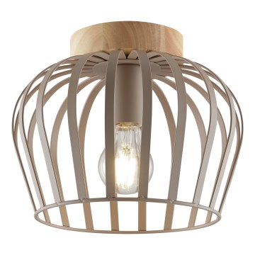 Brilliant - Taklampa NORDIC CAGE 1xE27/20W/230V Ø 25 cm beige