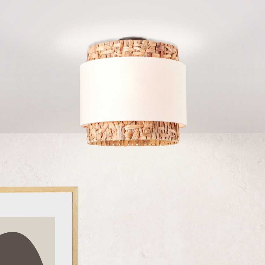 Brilliant - Taklampa WATERLILLY 2xE27/60W/230V diameter 35 cm grädde