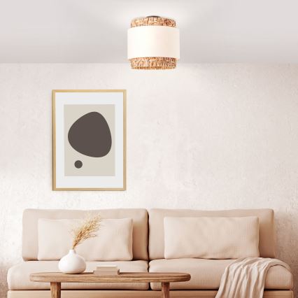 Brilliant - Taklampa WATERLILLY 2xE27/60W/230V diameter 35 cm grädde