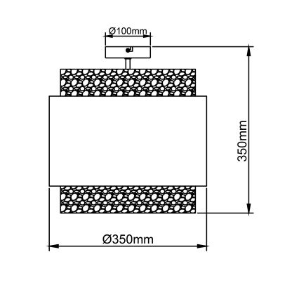 Brilliant - Taklampa WATERLILLY 2xE27/60W/230V diameter 35 cm grädde