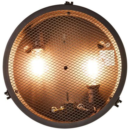 Brilliant - Taklampa ZOIS 2xE27/28W/230V Ø 34 cm svart