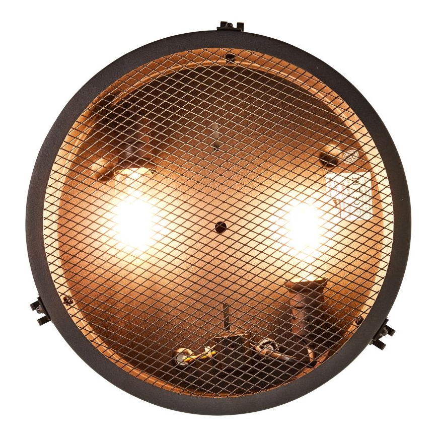 Brilliant - Taklampa ZOIS 2xE27/28W/230V Ø 34 cm svart