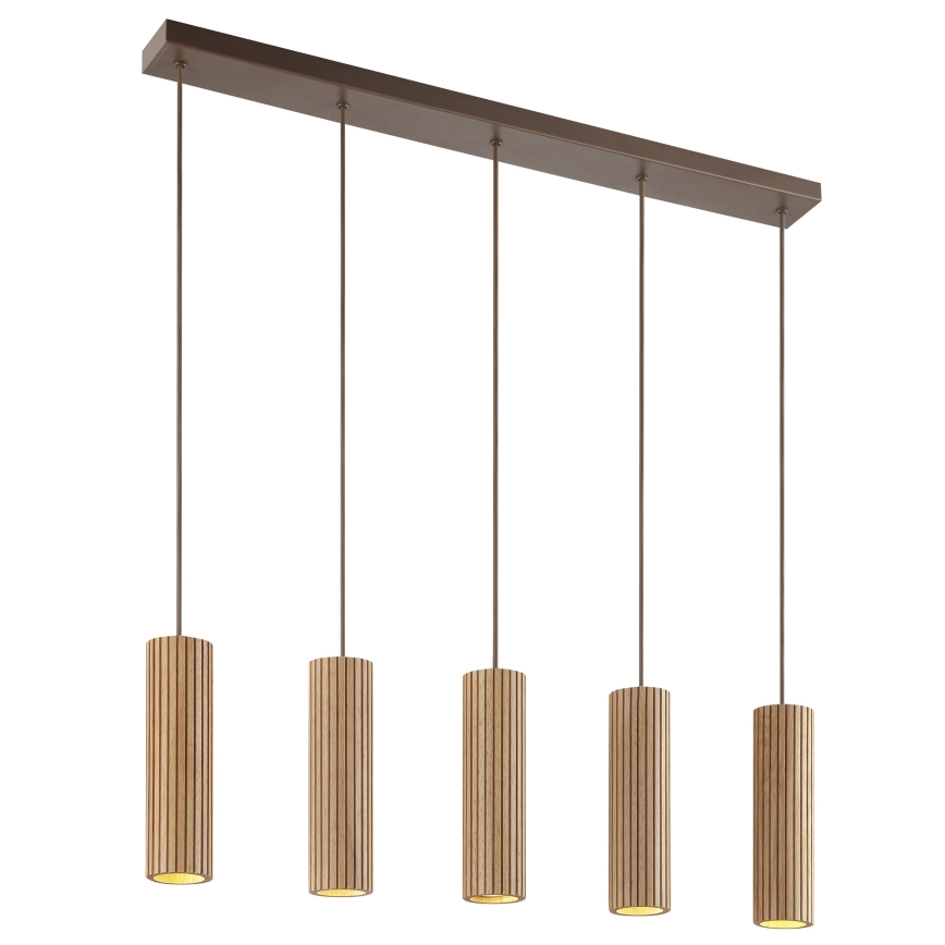 Brilliant - Takpendel LAKEWOOD 5xGU10/10W/230V brun