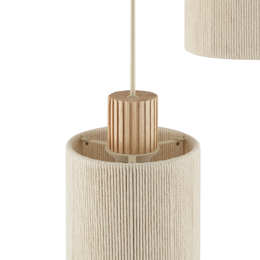 Brilliant - Takpendel med kabel ARLO 3xE27/20W/230V Ø 40 cm krämfärgad