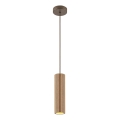 Brilliant - Takpendel på kabel LAKEWOOD 1xGU10/10W/230V Ø 10 cm, brun