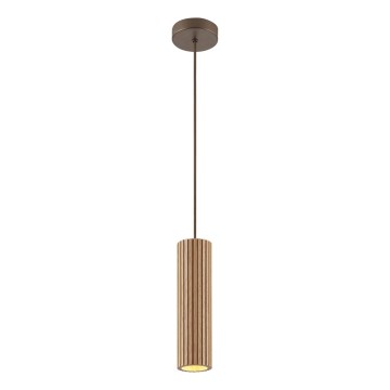 Brilliant - Takpendel på kabel LAKEWOOD 1xGU10/10W/230V Ø 10 cm, brun