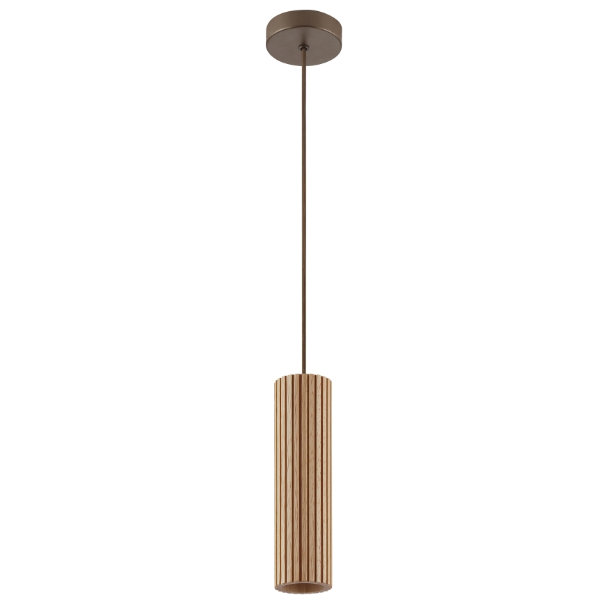 Brilliant - Takpendel på kabel LAKEWOOD 1xGU10/10W/230V Ø 10 cm, brun