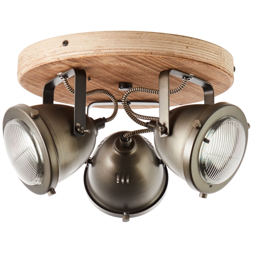 Brilliant - Takspot CARMEN WOOD 3xGU10/5W/230V Eukalyptus