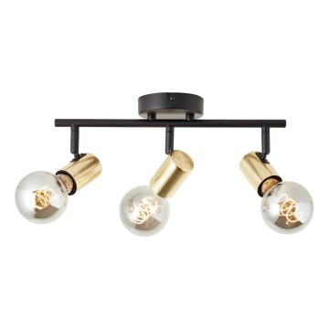 Brilliant - Takspot KERRY 3xE27/40W/230V svart/mässing