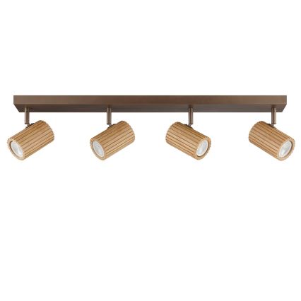 Brilliant - Takspot LAKEWOOD 4xGU10/10W/230V, brun