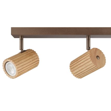 Brilliant - Takspot LAKEWOOD 4xGU10/10W/230V, brun