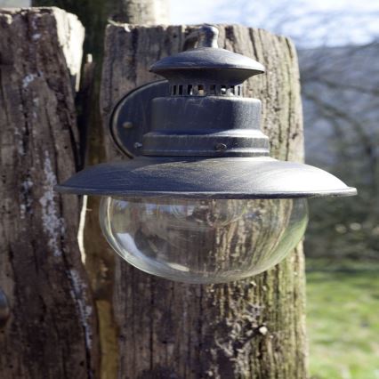 Brilliant - Vägglampa för utomhusbruk ARTU 1xE27/60W/230V IP44 patina/guld