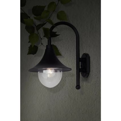 Brilliant - Vägglampa för utomhusbruk BERNA 1xE27/60W/230V IP44 svart