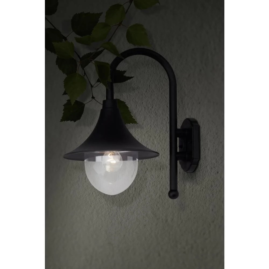 Brilliant - Vägglampa för utomhusbruk BERNA 1xE27/60W/230V IP44 svart