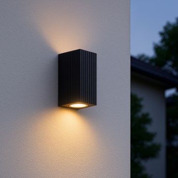 Brilliant - Vägglampa för utomhusbruk JELANI 2xGU10/10W/230V IP44 svart