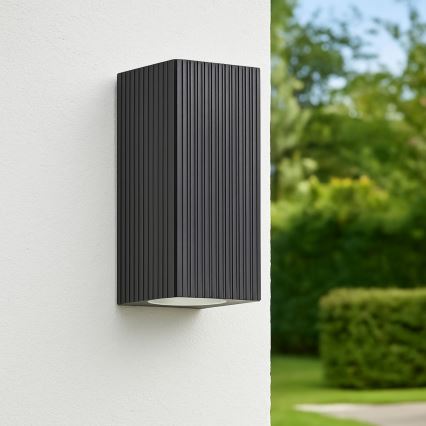 Brilliant - Vägglampa för utomhusbruk JELANI 2xGU10/10W/230V IP44 svart