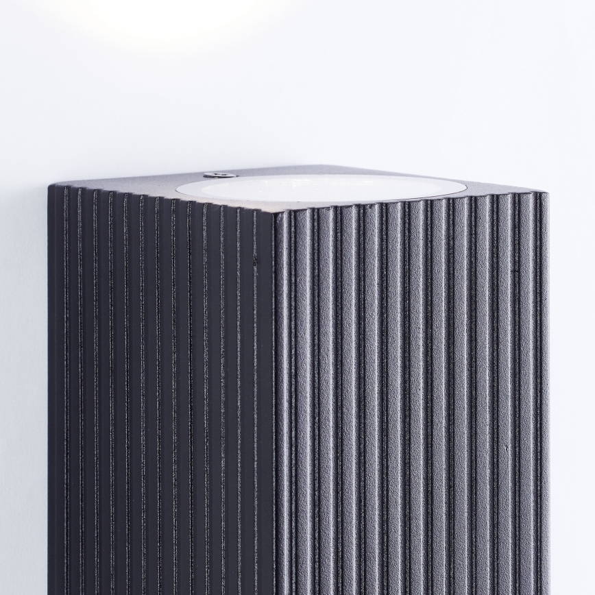 Brilliant - Vägglampa för utomhusbruk JELANI 2xGU10/10W/230V IP44 svart